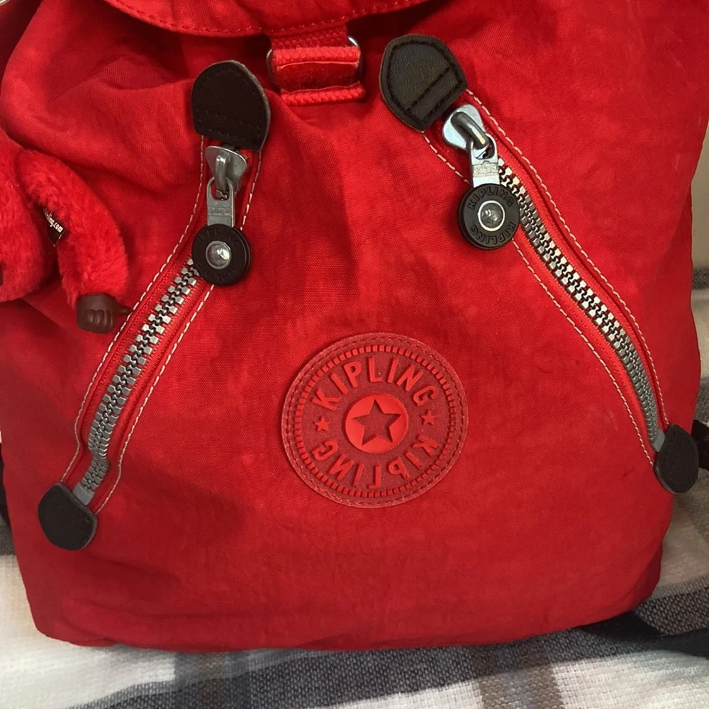 Kipling Red Backpack - Picture 2 of 8